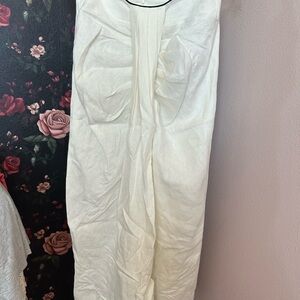 Massimo Dutti Cream Dress with Black Accents